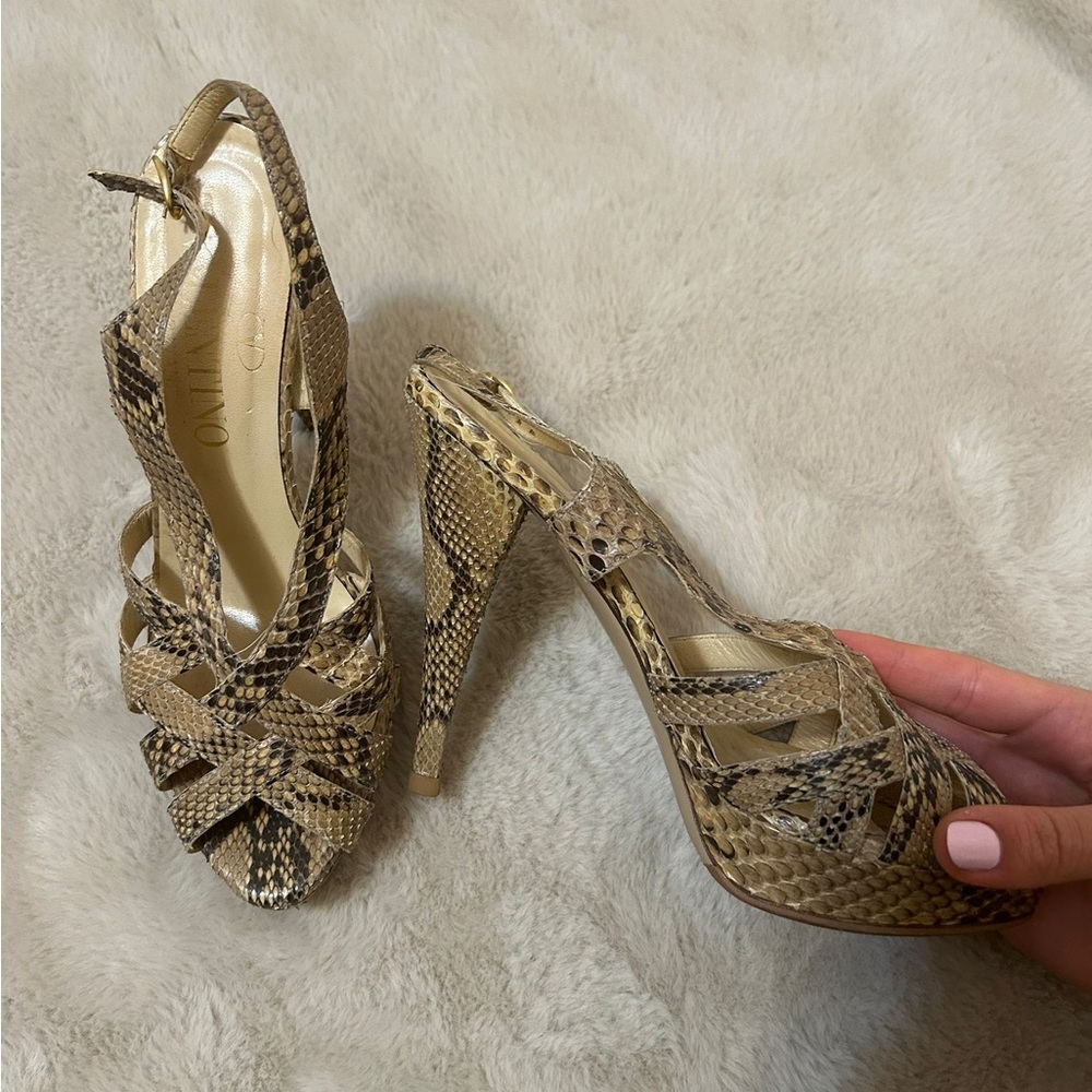 Valentino Python Leather Heels - image 4